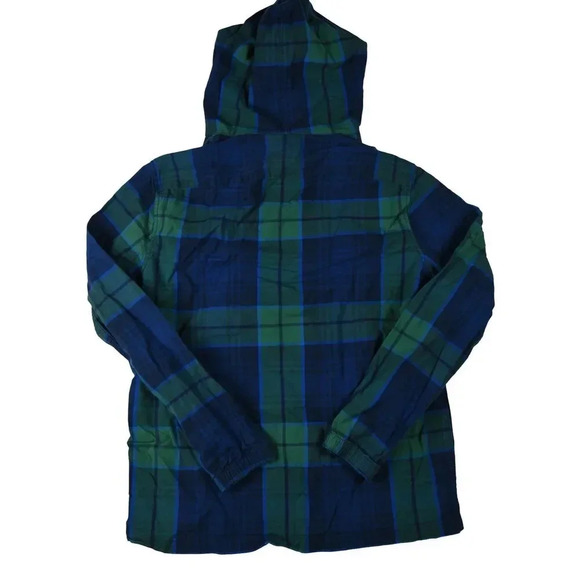 Abercrombie Mens Cotton Windbreaker Shacket Jacket Sz S Plaid Preppy Coastal - Picture 2 of 11